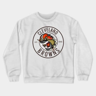 Cleveland Browns BullDawg Growler Dark Stamp Crewneck Sweatshirt